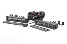 Rough Country 8" Black Series Single Row LED Light Bar White DRL - 70728BLDRL