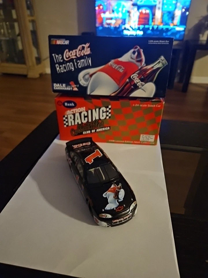 Dale Earnhardt Jr 1998 Coca-Cola Polar Bear #1 RCCA Action 1:24 Diecast Bank - Image 4 of 4