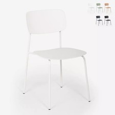 Sedia da pranzo in polipropilene e metallo cucina design moderno Josy