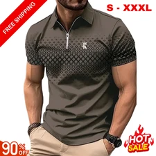 Men’s Business Golf Polo Shirt Casual Summer Short Sleeve Outdoor Casual Gift
