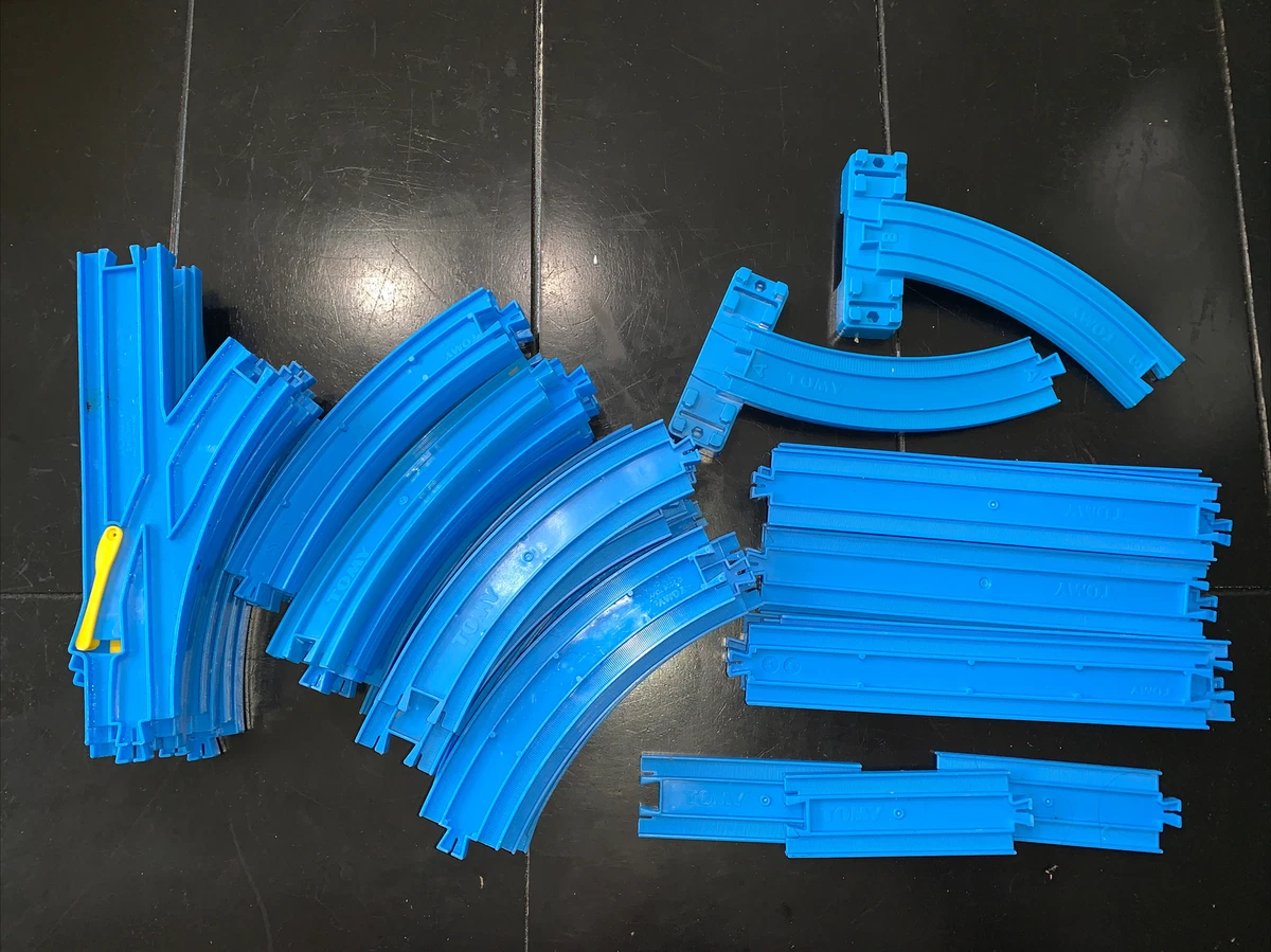 Lot of Pieces TOMY Thomas Friends Trackmaster Blue Train Track 50 Pieces