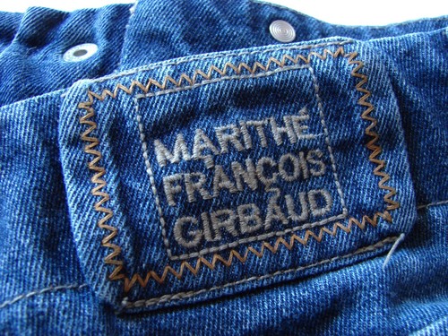 Vintage 90s M+FG Marithe François Girbaud Dark Wash Denim Hip Hop Jean Shorts - Picture 7 of 12