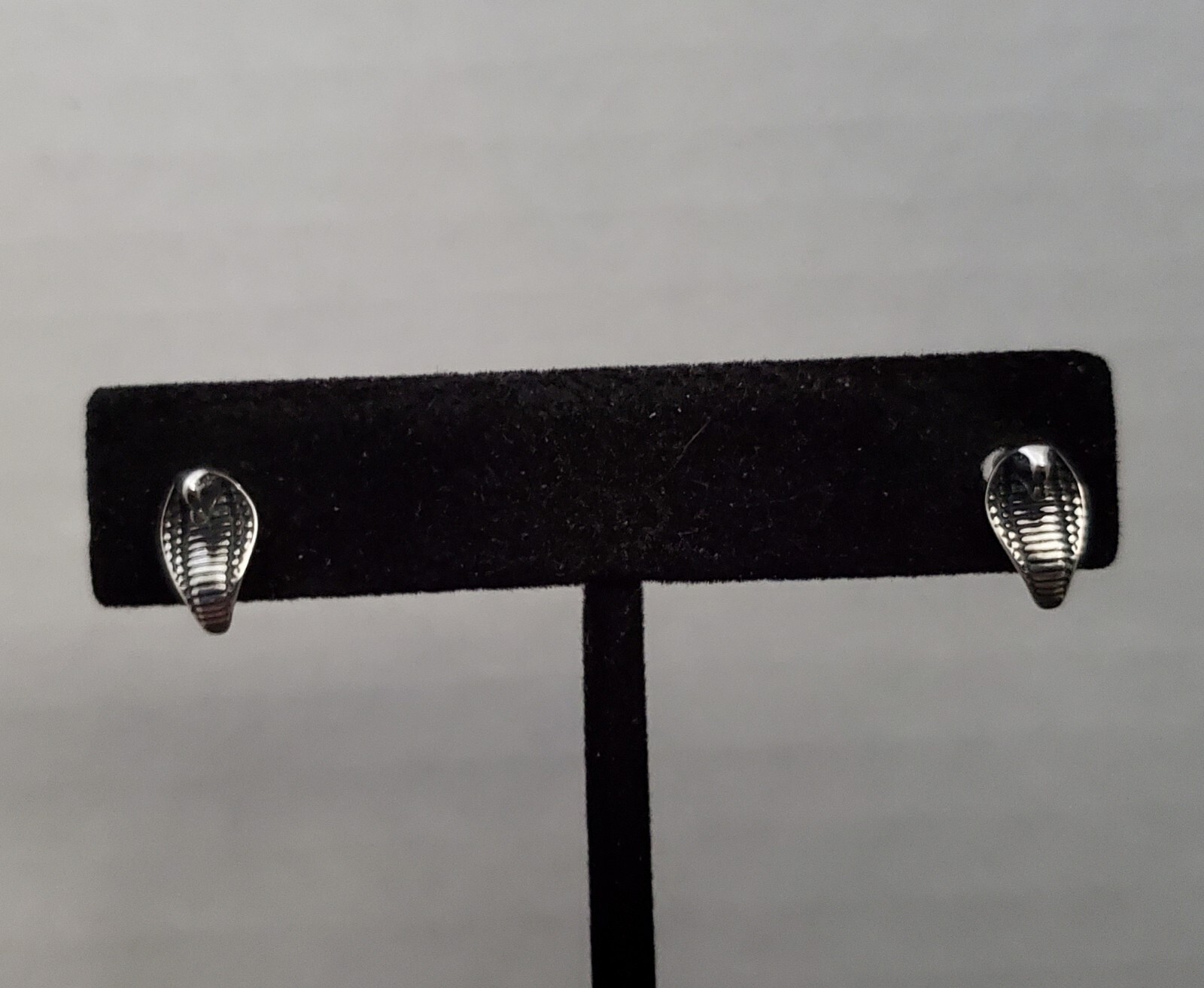 Unique Sterling Silver Tiny Cobra Stud Earrings - image 1