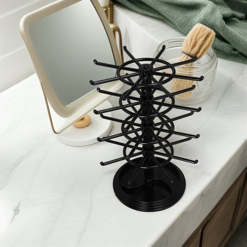 Rotating Jewelry Rack Earring Storage Organizer Bracelet Display - Picture 6 of 12