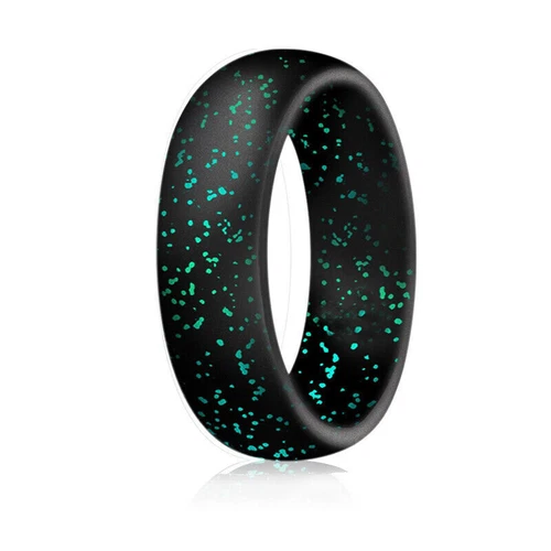 Schwarz Silikon Ring Gummi Ehering flexibel für Männer Training Männer Lifestyle - Bild 35 von 46