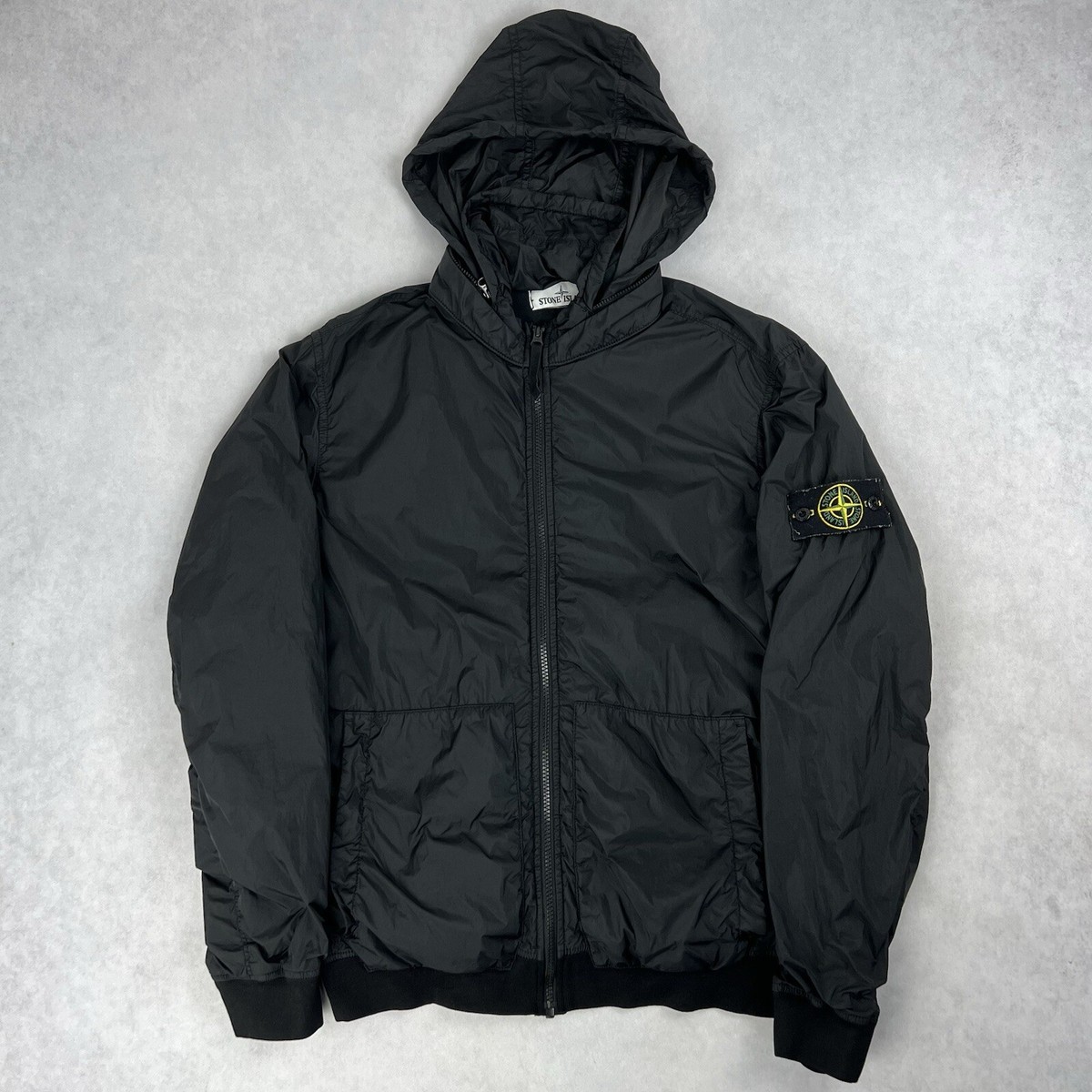 Stone Island Crinkle Reps NY Jacket Black Coat Medium 3642 Stone Island Crinkle Reps NY Jacket Black Coat Medium 3642