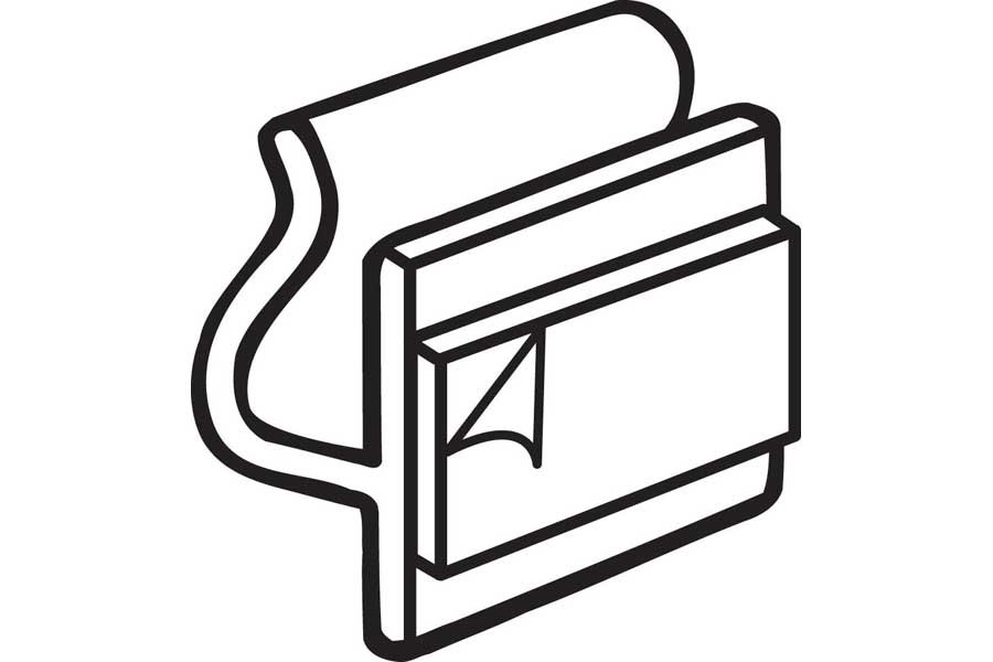Sign Holder Adapter with adhesive for Slatwall- Retail Sign- 1