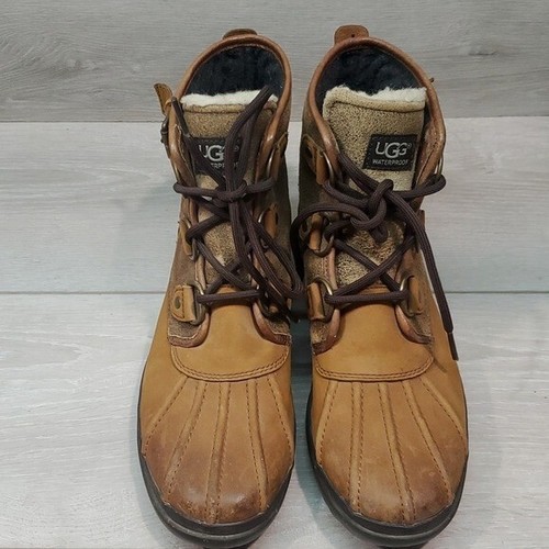 UGG Australia wasserdichte Damen-Lederstiefeletten Größe 7 - Bild 3 von 9