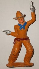 BARCLAY 1930's Dimestore RARELY SEEN Lead Two-Pistol Cowboy B212a Manoil