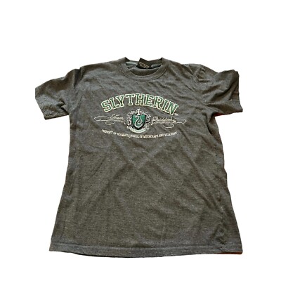 Harry Potter Slytherin T Shirt Embroidered Dark Gray Short