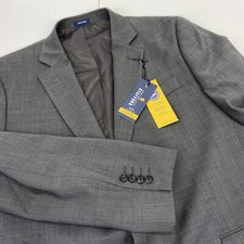 New Stafford Blazer Men's size 44R Sport Coat Jacket casual two button wool gray