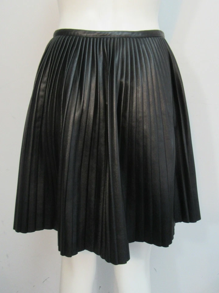 Falda plisada de cuero sintético negra MSGM para niños talla 14 Foto 3 de 4