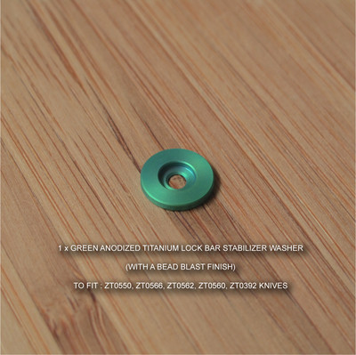 Zero Tolerance ZT0550 560 ZT Knife Titanium Lock Bar Stabilizer LBS Washer GREEN