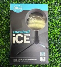 Blue Snowball iCE Black USB Microphone - Crystal-Clear Audio