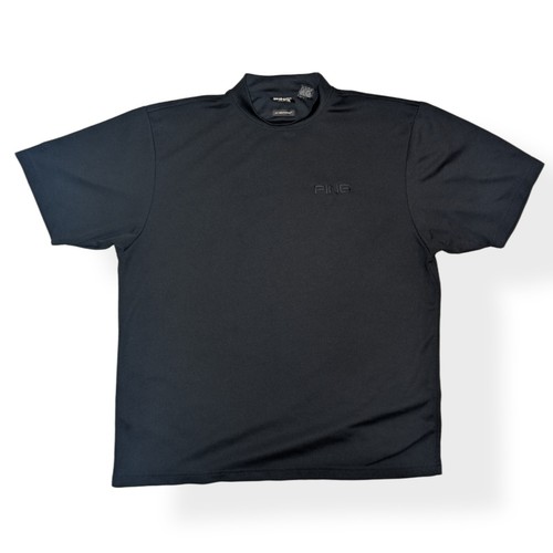Ping Collection Embroidered Black Mock Neck Size XL