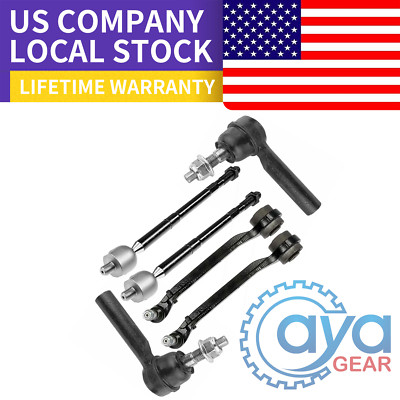 6pc Front Lower Control Arm + Tie Rods for 2011-2014 Charger Challenger 300 RWD