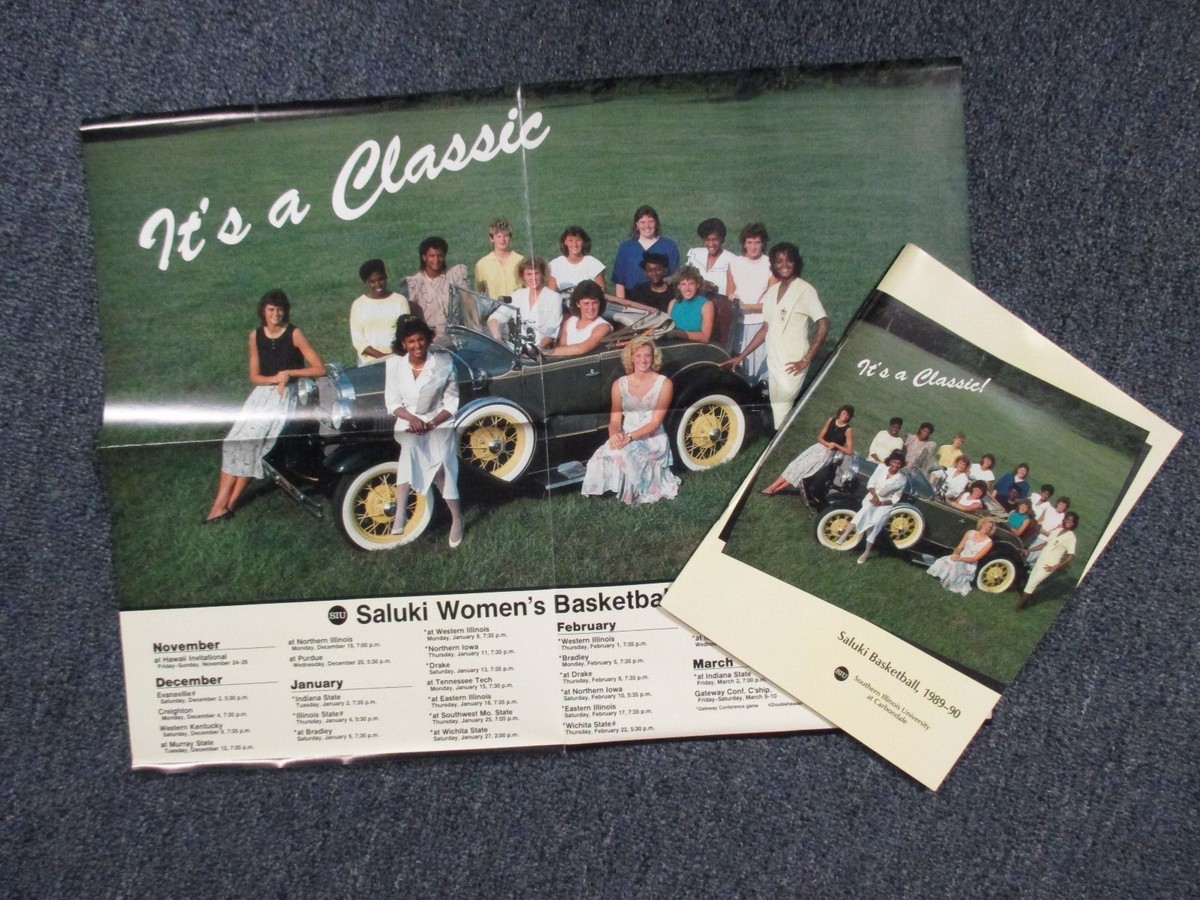 1989 Southern Illinois Women's Basketball Guide Wall Poster/w
