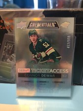 2021-22 Credentials Debut Ticket Access /999 Connor Dewar Tier 1 #77 Rookie RC
