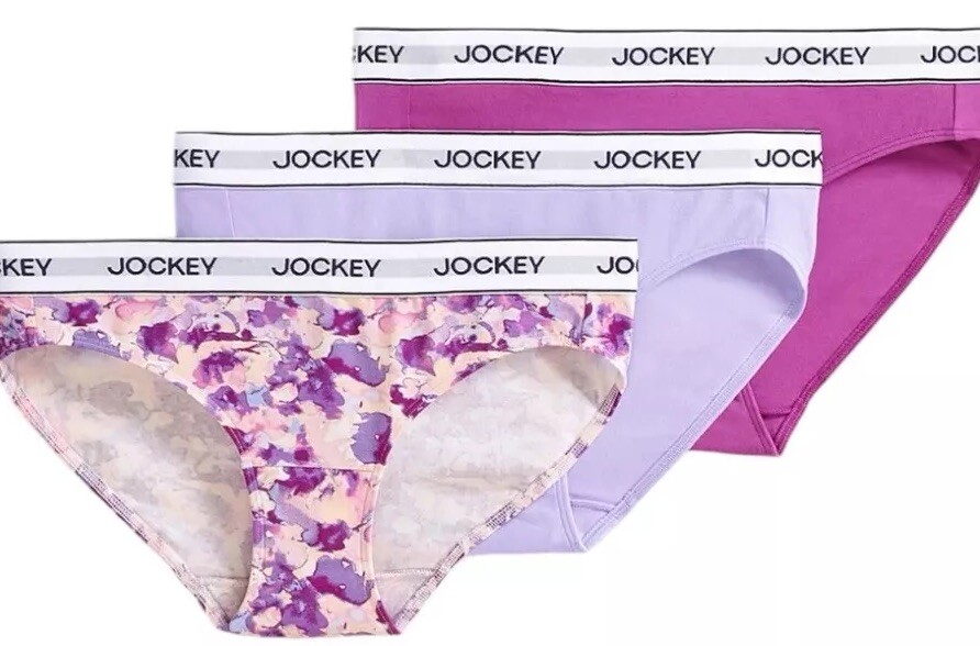 Jockey Women’s 3-Pair Bikini Underwear Panties Cotton Blend Soft Stretch Size XL