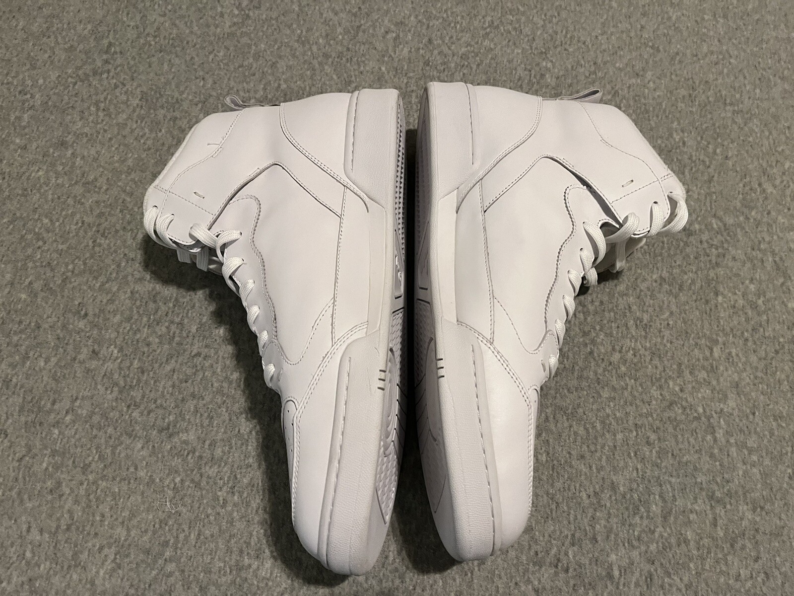 Polo Ralph Lauren bianche CRT alte pelle di mucca pony scarpe uomo taglia 15 nuove