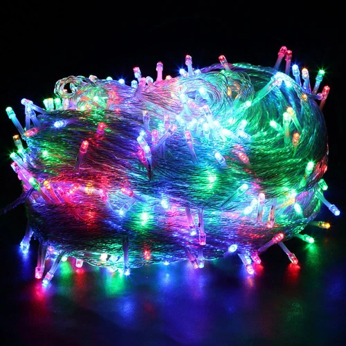 Catena Luminosa LED 20M/30M/50M/100M Illuminazione Elettricità Esterno Interno Natale - Foto 13 di 14