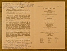 Greasy Neale Signed The Touchdown Club Program w/ All His Stats Full JSA Letter
