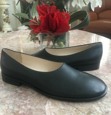 NEW BOTTEGA VENETA VERO CUOIO WOMEN'S BLACK LEATHER ITALIAN SHOES