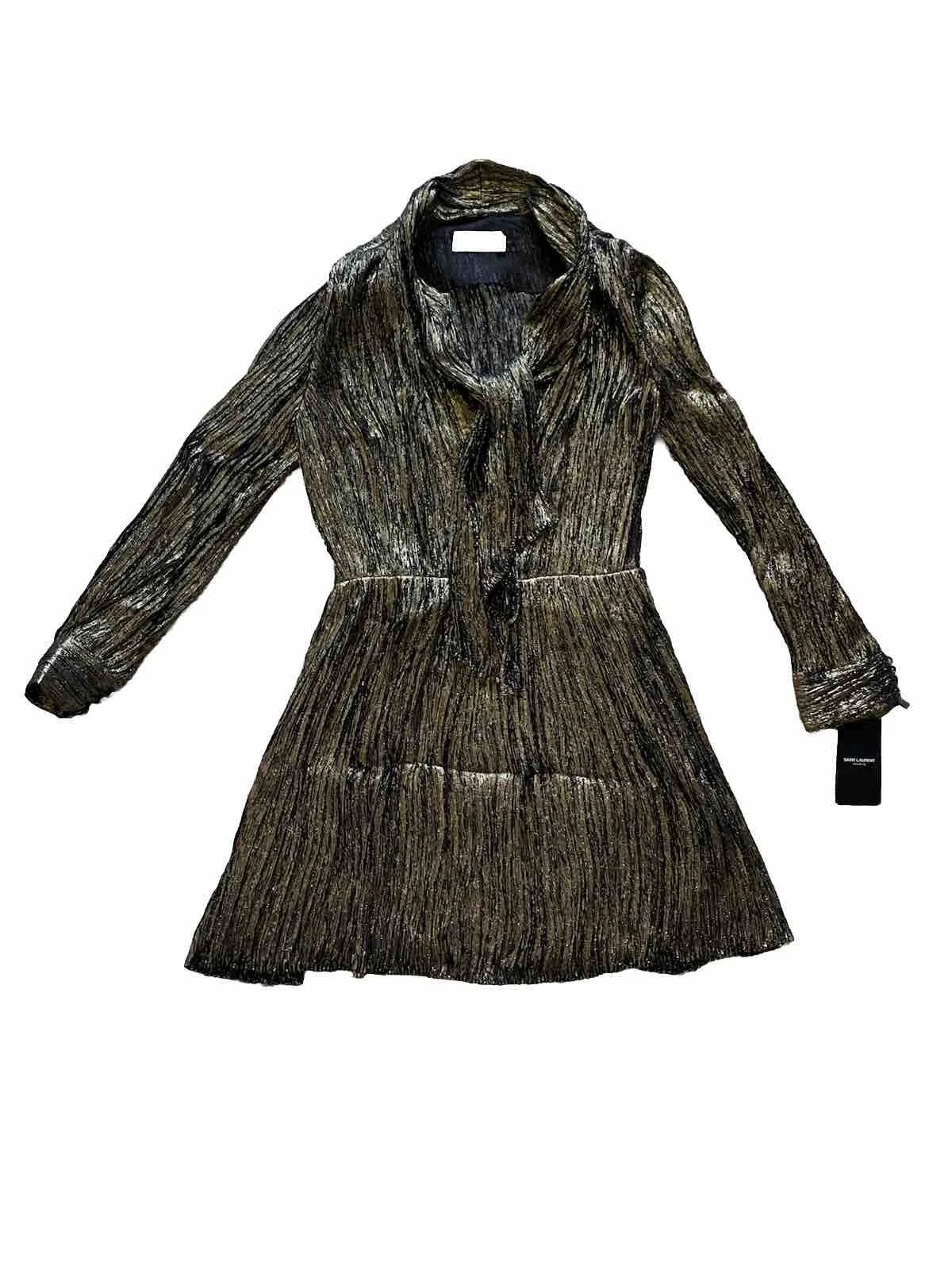 SAINT LAURENT (YSL) Abito Yves Saint Laurent nuovo nero e oro