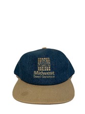 NEW Vintage K-PRODUCTS Denim Style Midwest Seed Genetics Snapback Trucker Hat