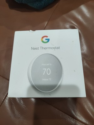 Google Nest Thermostat Programmable Smart WiFi G4CVZ Snow GA01334-US White