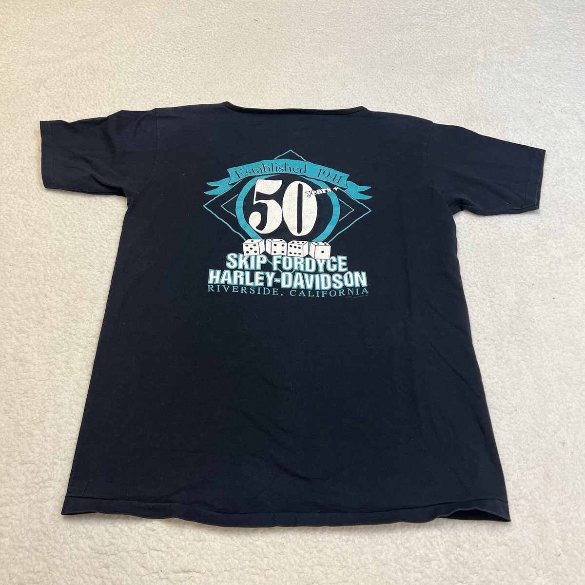 Vtg 90s Harley-Davidson T-Shirt Native Indian Sz S/M Single-Stitch 