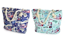 Premium Paris Girl & Eiffel Tower Print Canvas Tote Shoulder Bag Handbag