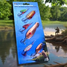 Blinker und Spinner-Set 6-tlg. Modell 3 Angeln NEU Haken Angelhaken Spinnfischen