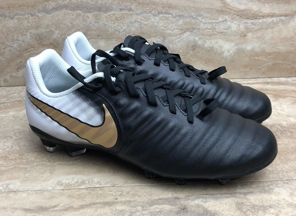 Nike ID Tiempo Ligera IV FG Soccer Cleats Size 7.5 Black White
