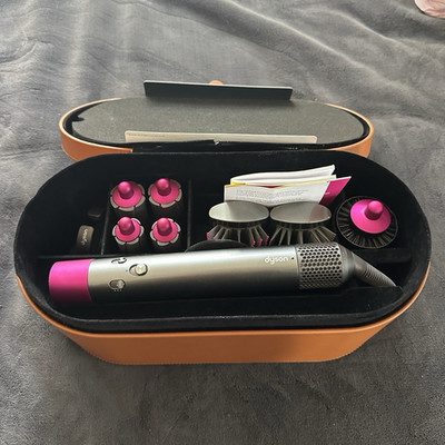 Dyson Airwrap HS01 Multi Styler Travel 1.2 in Barrel Pink/Silver w Case