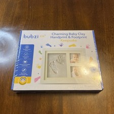 Bubzi Co Baby Keepsake Clay Handprint  Footprint Frame