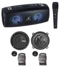 Memphis Audio PRX50C 5.25" 100 Watt Component Car Speakers + Karaoke Speaker