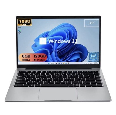  14  Business Laptop Intel N4500 8GB RAM 128GB SSD Windows 11 NEW 