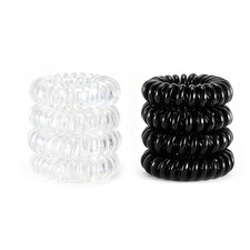 8PCS Spiral Hair Ties for Women - No Damage, Creaseless Ponytail Holders for Thi
