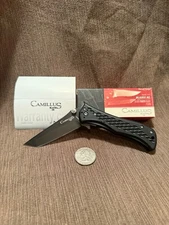 CAMILLUS BLAZE 2.82 PLAIN TANTO BLACK BLADE ASSISTED OPEN KNIFE