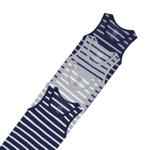 Buyless Fashion Boys Tagless Undershirts Tank Top White Soft Cotton Pack of 4 - Picture 16 of 49