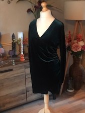 deep green velvet wrap evening dress