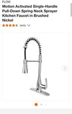 Motion Activated Single-Handle Pull-Down Spring Neck Sprayer Kitchen Faucet