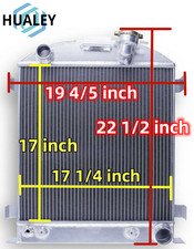 3 Row Full Radiator Aluminum For 1932 Ford Low-boy Chop Hot Rod Wchevy Engine 3 Row Full Radiator Aluminum For 1932 Ford Low-boy Chop Hot Rod Wchevy Engine