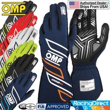 OMP - ONE-S Auto Racing Gloves | MY2025 | SFI/FIA Rated | SFI-5 & FIA8856 Gloves