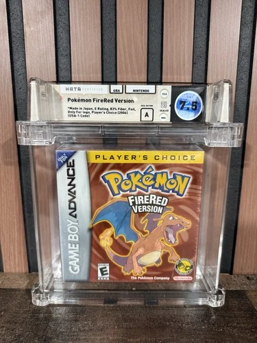 Pokemon FireRed Nintendo Game Boy Advance GBA Sealed WATA 7.5 Seal A Grade