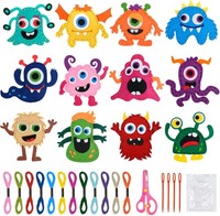 12-Teiliges NäHset FüR Kinder, Monsters Filz-NäHset, Bastelset Aus Filz, Ba