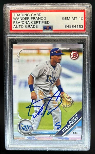 Baseball Trading Card Wander Franco PSA/DNA Authentic Auto Autograph 10