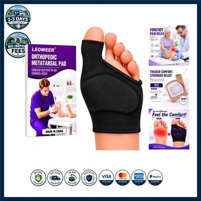 Orthopedic Metatarsal Pads for Women & Men,Ball of Foot Cushions with 4 Size ...