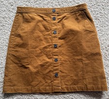 Women  s J Crew Tan Corderoy Lined Skirt Size 10